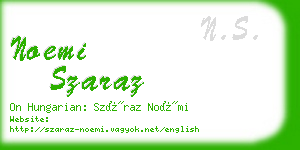 noemi szaraz business card